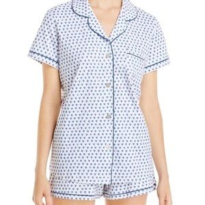 Roller Rabbit Blue Hearts Polo Pajama Top